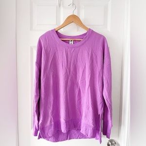 90 Degree By Reflex Women’s Purple Luxe Sweatshirt XL NWT